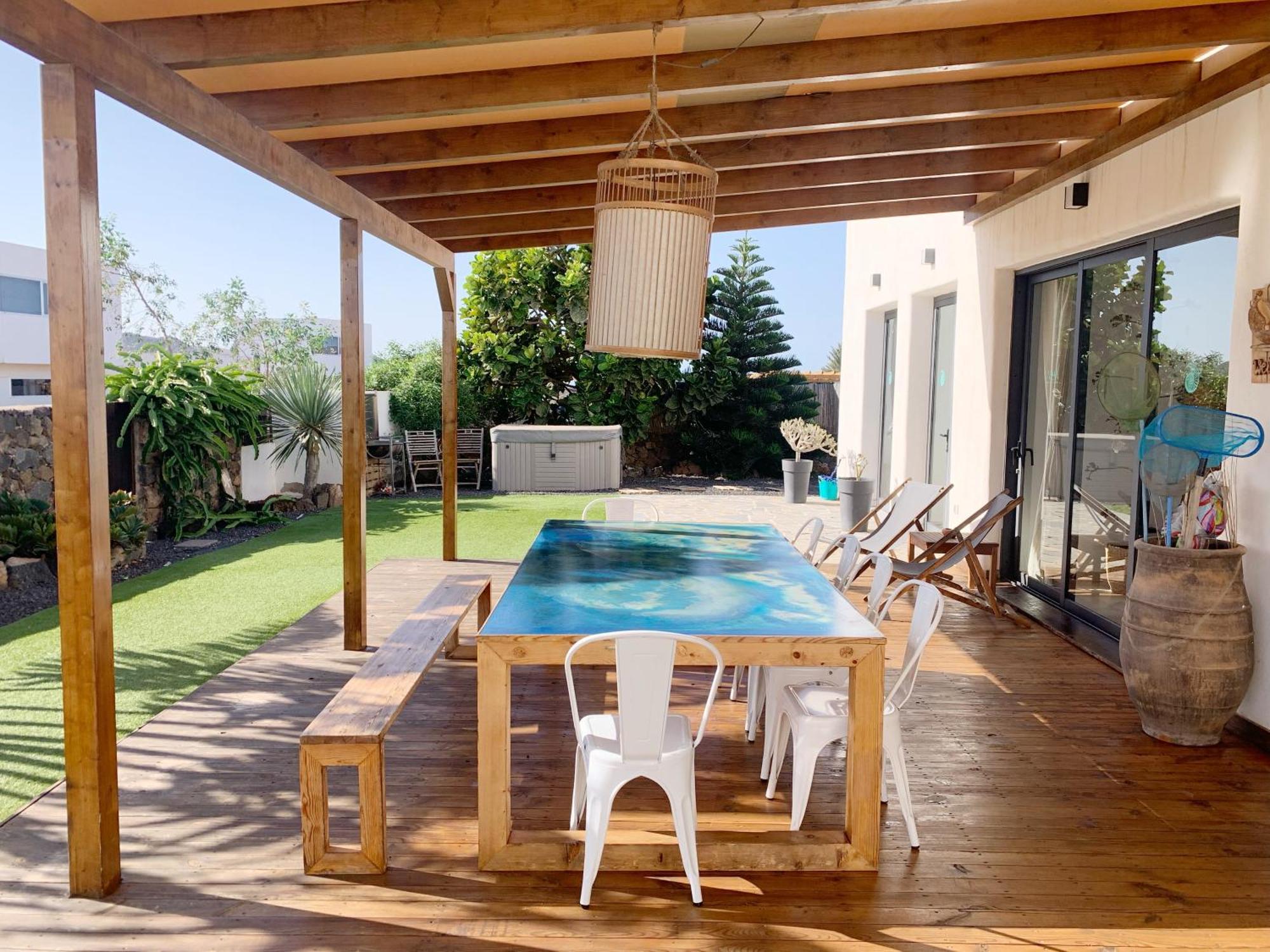 Agua Guesthouse Lajares Villa Con Jacuzzi Bagian luar foto